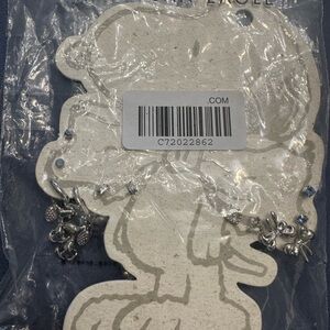 American Eagle Silver Snoopy Earrings set of 6